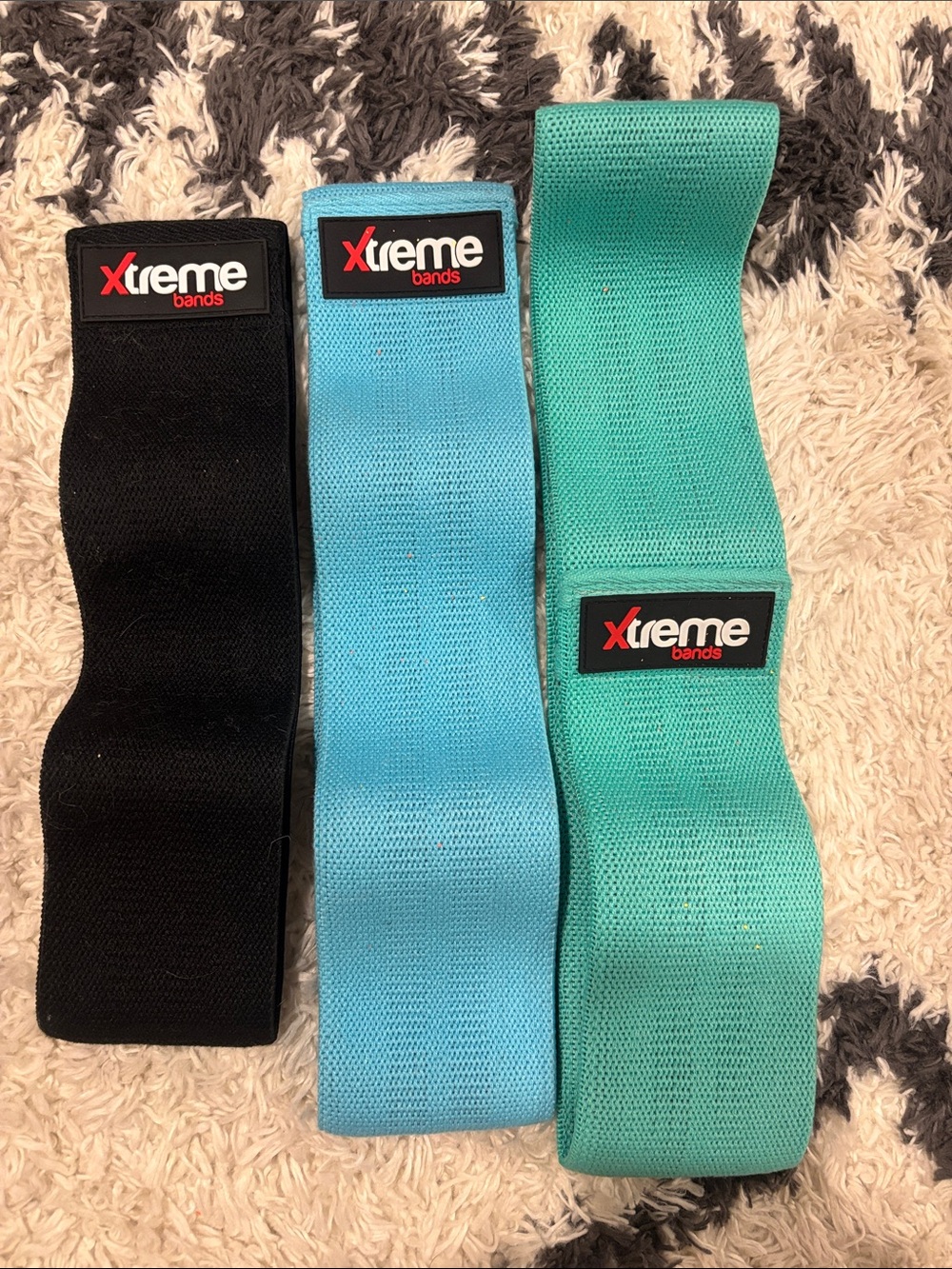 Resistance Loop Set - Black, Light Blue, Teal